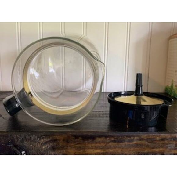 Pyrex Gold Wheat Retro 10 cup Coffee Carafe Vintage MCM - Picture 7 of 10